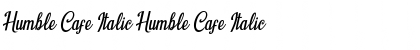 Download Humble Cafe Italic Font