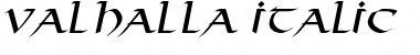 Valhalla Italic Font