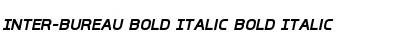 Inter-Bureau Bold Italic Bold Italic Font