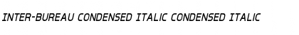 Inter-Bureau Condensed Italic Font