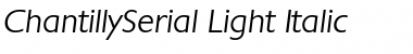 Download ChantillySerial-Light Font