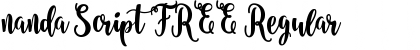 Download nanda Script FREE Font Download nanda Script FREE Font