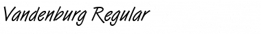 Vandenburg Regular Font