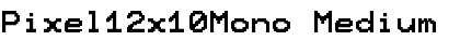 Pixel12x10Mono Medium Font