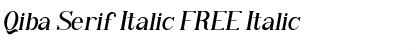 Qiba Serif Italic FREE Italic Font