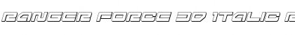 Download Ranger Force 3D Italic Font