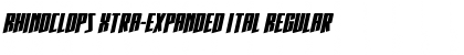 Download Rhinoclops Xtra-Expanded Ital Font