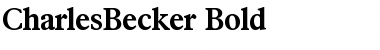CharlesBecker Bold Font