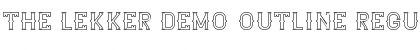The Lekker DEMO Outline Regular Font