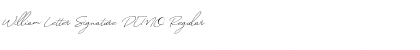 Download William Letter Signature DEMO Font Download William Letter Signature DEMO Font
