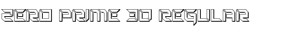 Zero Prime 3D Font