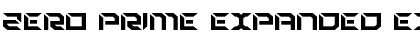 Zero Prime Expanded Font
