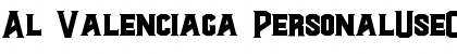 Al Valenciaga PersonalUseOnly Font