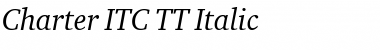 Charter ITC TT Italic Font