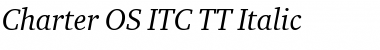 Charter OS ITC TT Italic