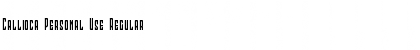 Download Callioca Personal Use Font Download Callioca Personal Use Font