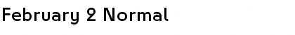 February 2 Normal Font