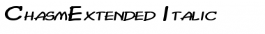 ChasmExtended Italic Font
