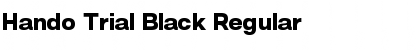 Hando Trial Black Regular Font