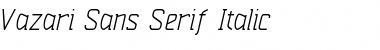 Vazari Sans Serif Italic Font