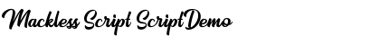 Mackless Script ScriptDemo Font