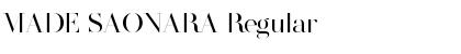 MADE SAONARA Regular Font