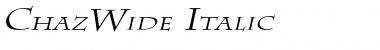 ChazWide Italic Font