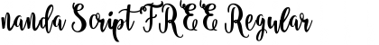 Download nanda Script FREE Font