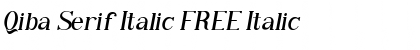 Qiba Serif Italic FREE Italic