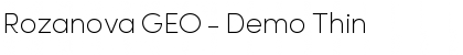 Rozanova GEO - Demo Thin Font