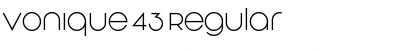 Vonique 43 Regular Font