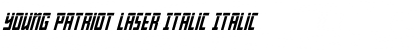 Young Patriot Laser Italic Font