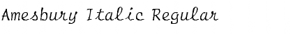 Amesbury Italic Regular Font