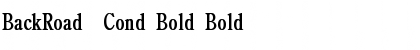 BackRoad  Cond Bold Bold Font