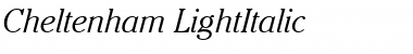 Cheltenham LightItalic Font