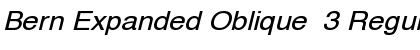 Bern Expanded Oblique  3 Regular Font