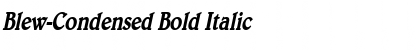 Blew-Condensed Bold Italic