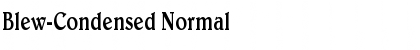 Blew-Condensed Normal Font