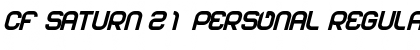 Download CF Saturn 21 PERSONAL Font Download CF Saturn 21 PERSONAL Font
