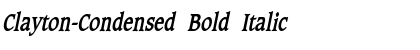 Clayton-Condensed Bold Italic