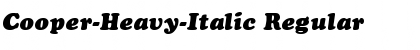 Cooper-Heavy-Italic Regular Font