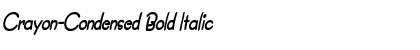 Crayon-Condensed Bold Italic