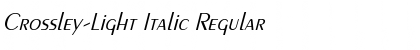 Download Crossley-Light Italic Font
