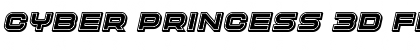 Cyber Princess 3D Filled Italic Font
