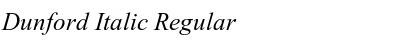 Dunford Italic Regular Font