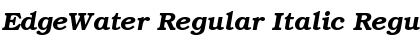 Download EdgeWater Regular Italic Font