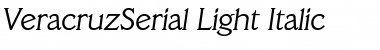 VeracruzSerial-Light Italic Font