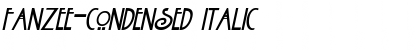 Fanzee-Condensed Italic Font