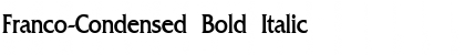 Franco-Condensed Bold Italic Font