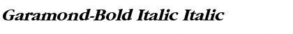 Garamond-Bold Italic Italic Font